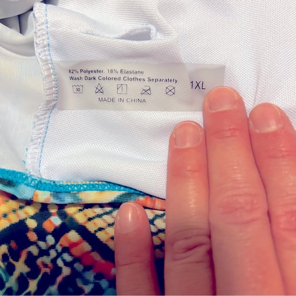 NWOT SHEIN Swim Curve Plus Snakeskin Print Drawstring Bikini Size 1XL - Picture 5 of 5